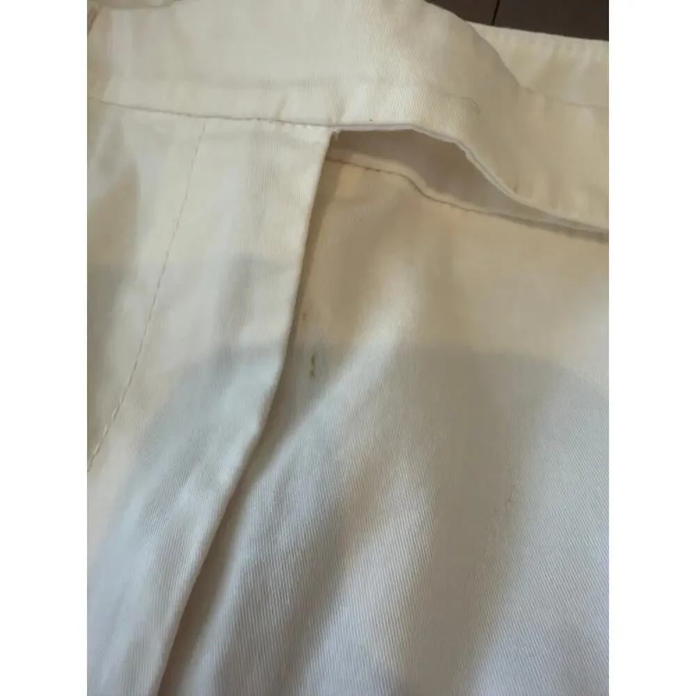 Tory Burch Tailored Cropped Cotton Pants Crisp White 8